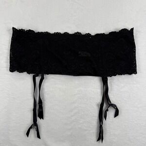 Cacique‎ Black Lace Garter Belt Corset Style Size 18/20